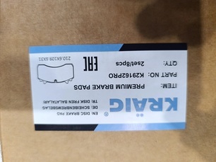 K29162PRO KRAIG Колодки тормозные