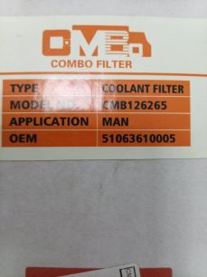 CMB126265 COMBO Фильтр охлаждающей жидкости