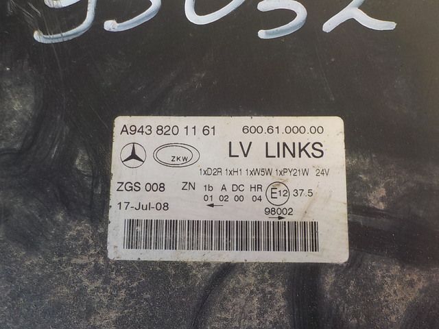 9438201161 MERCEDES Фара левая, № XF93032, фото 5