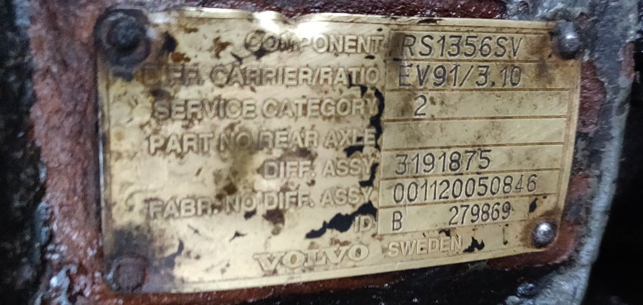 3191875 VOLVO Редуктор заднего моста, RS1356SV/EV91, № XF223621, фото 9