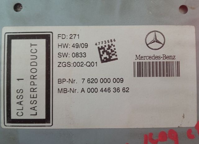 0004463662 MERCEDES Магнитола, № XF250483, фото 7