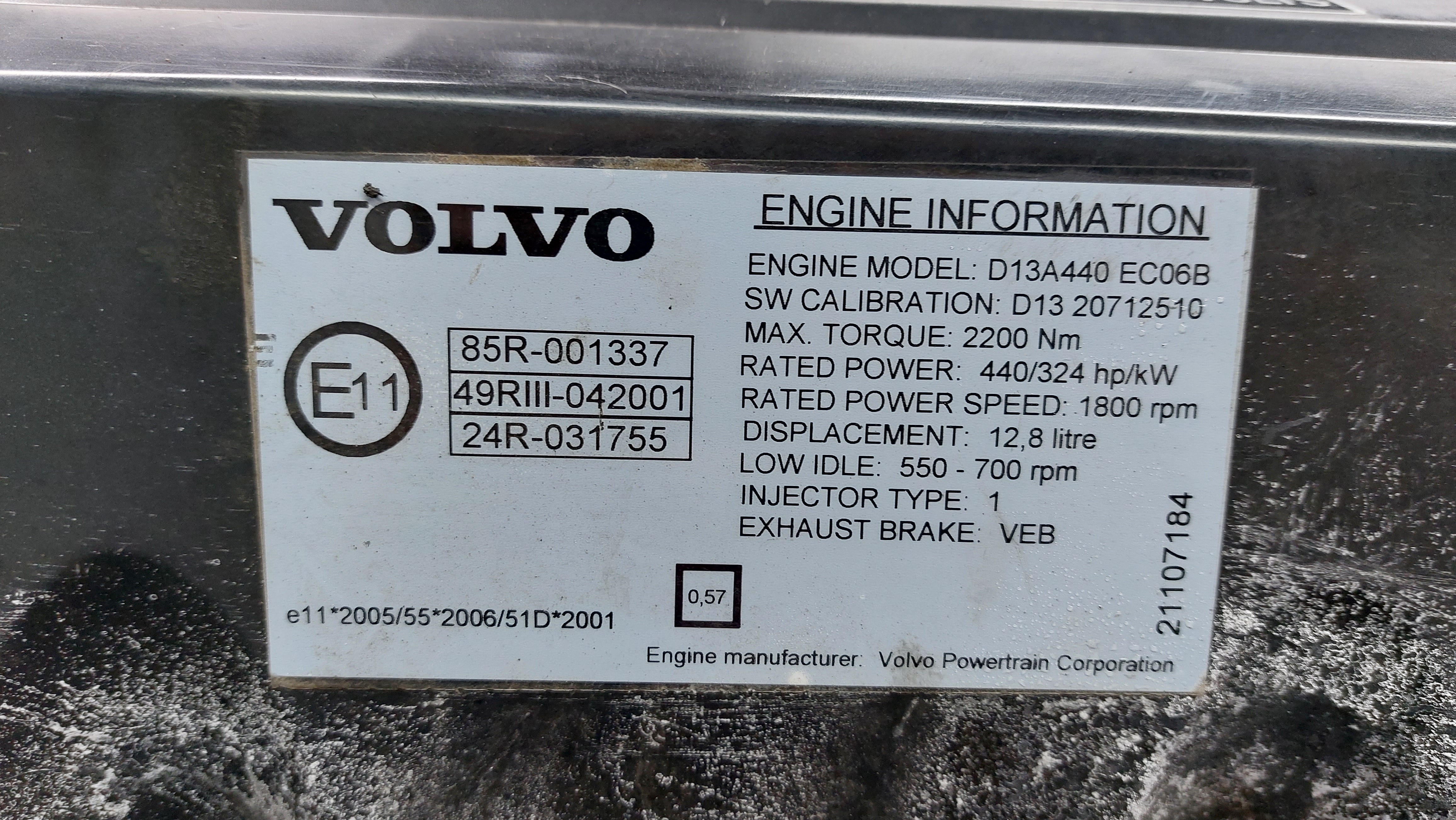 20773673 VOLVO Двигатель, D13A, 440 hp, Euro5, № XF304983, фото 10