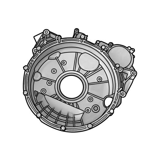 7421515910 RENAULT Кожух маховика, № XF106408, фото 1