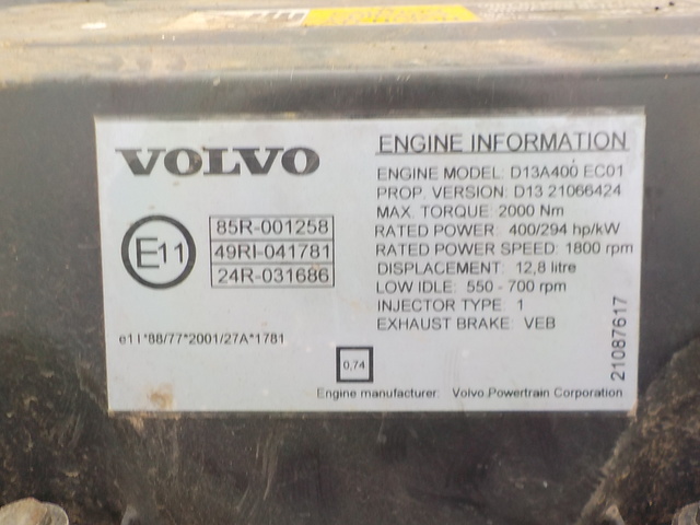 20773673 VOLVO Двигатель, D13A, 440 hp, Euro5, № XF90955, фото 10