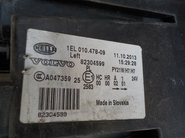 21323114 VOLVO Фара левая, № XF165620, фото 4
