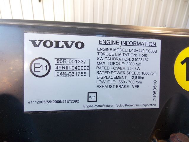 21062634 VOLVO Двигатель, D13A, 440 hp, Euro5, № XF327567, фото 10