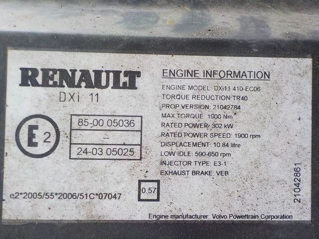 RENAULT Двигатель, DXi11, 450 hp, Euro5, № XF48070, фото 10