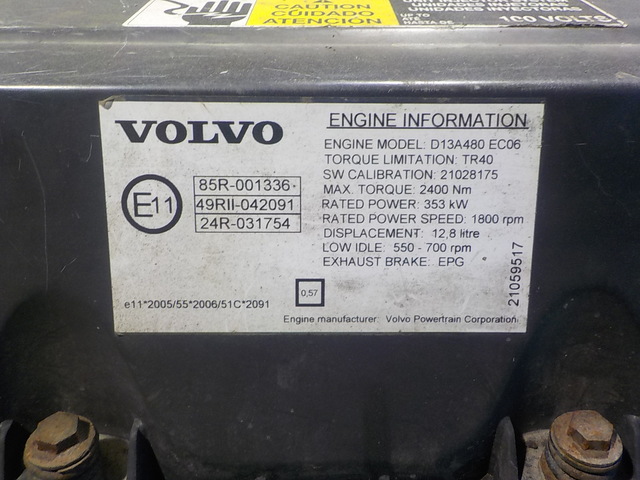 20773673 VOLVO Двигатель, D13A, 440 hp, Euro5, № XF225095, фото 10