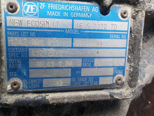 41272575 IVECO КПП, 16S2220, Без ретардера, МКПП, № XF239599, фото 11