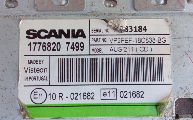 1776820 SCANIA Магнитола, № XF251426, фото 7