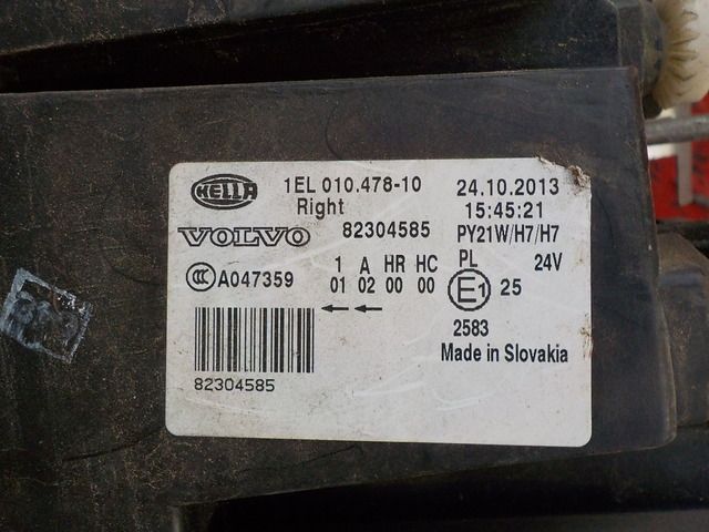 21035651 VOLVO Фара правая, № XF165621, фото 4