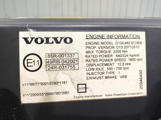 21062634 VOLVO Двигатель, D13A, 440 hp, Euro5, № XF359600, фото 10