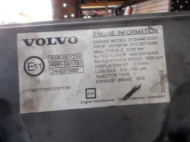 20773673 VOLVO Двигатель, D13A, 440 hp, Euro5, № XF38252, фото 6