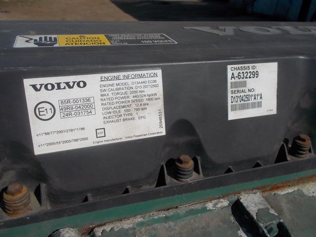 20773673 VOLVO Двигатель, D13A, 440 hp, Euro5, № XF29577, фото 1