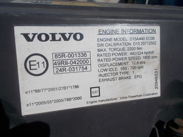 20773673 VOLVO Двигатель, D13A, 440 hp, Euro5, № XF29577, фото 2