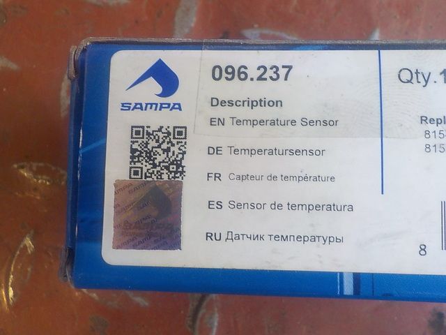 096237 SAMPA Датчик температуры охлаждающей жидкости, фото 4