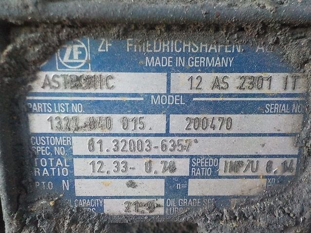81320036795 MAN АКПП, 12AS2130, С ретардером, № XF48160, фото 9