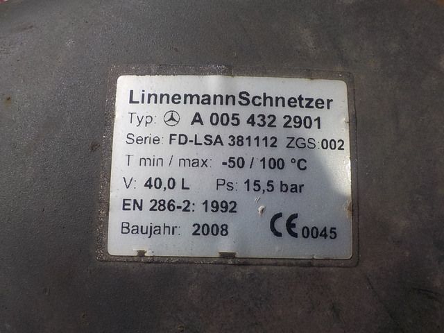 0054322901 MERCEDES Ресивер воздушный, № XF250973, фото 4