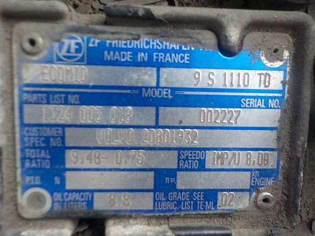 20770073 VOLVO КПП, 9S1110, Без ретардера, МКПП, № XF39654, фото 10