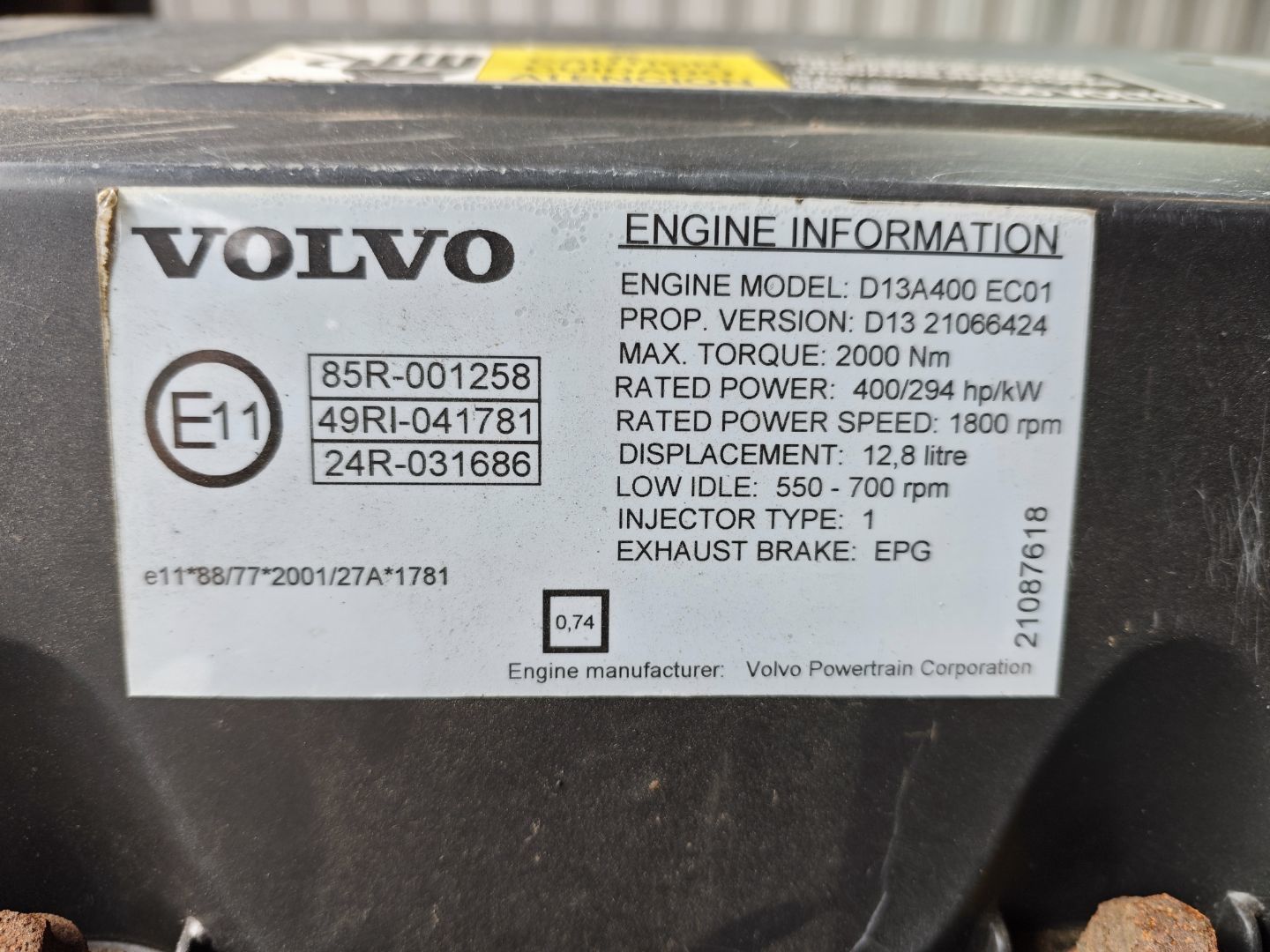 20773673 VOLVO Двигатель, D13A, 440 hp, Euro5, № XF466051, фото 10
