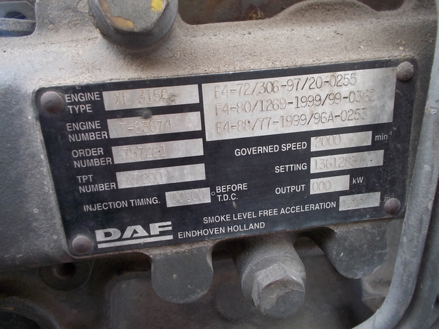 DAF Двигатель, XE, № XF79298, фото 5