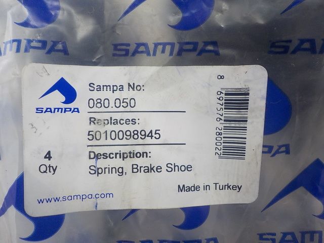 080050 SAMPA Пружина тормозных колодок, фото 2