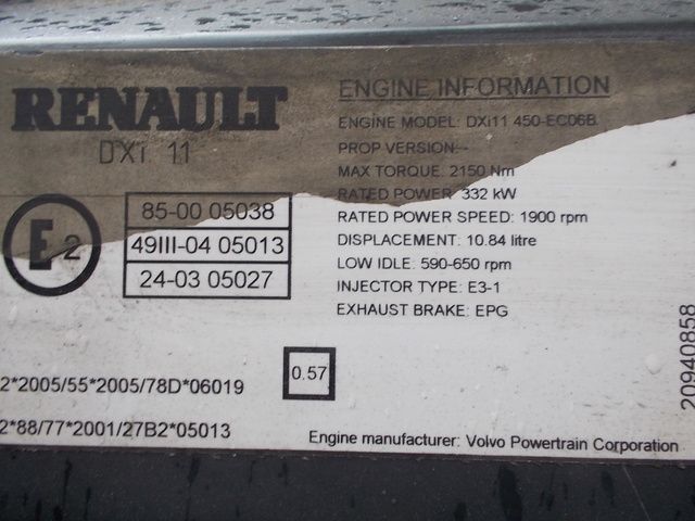 RENAULT Двигатель, DXi11, 450 hp, Euro5, № XF26934, фото 9