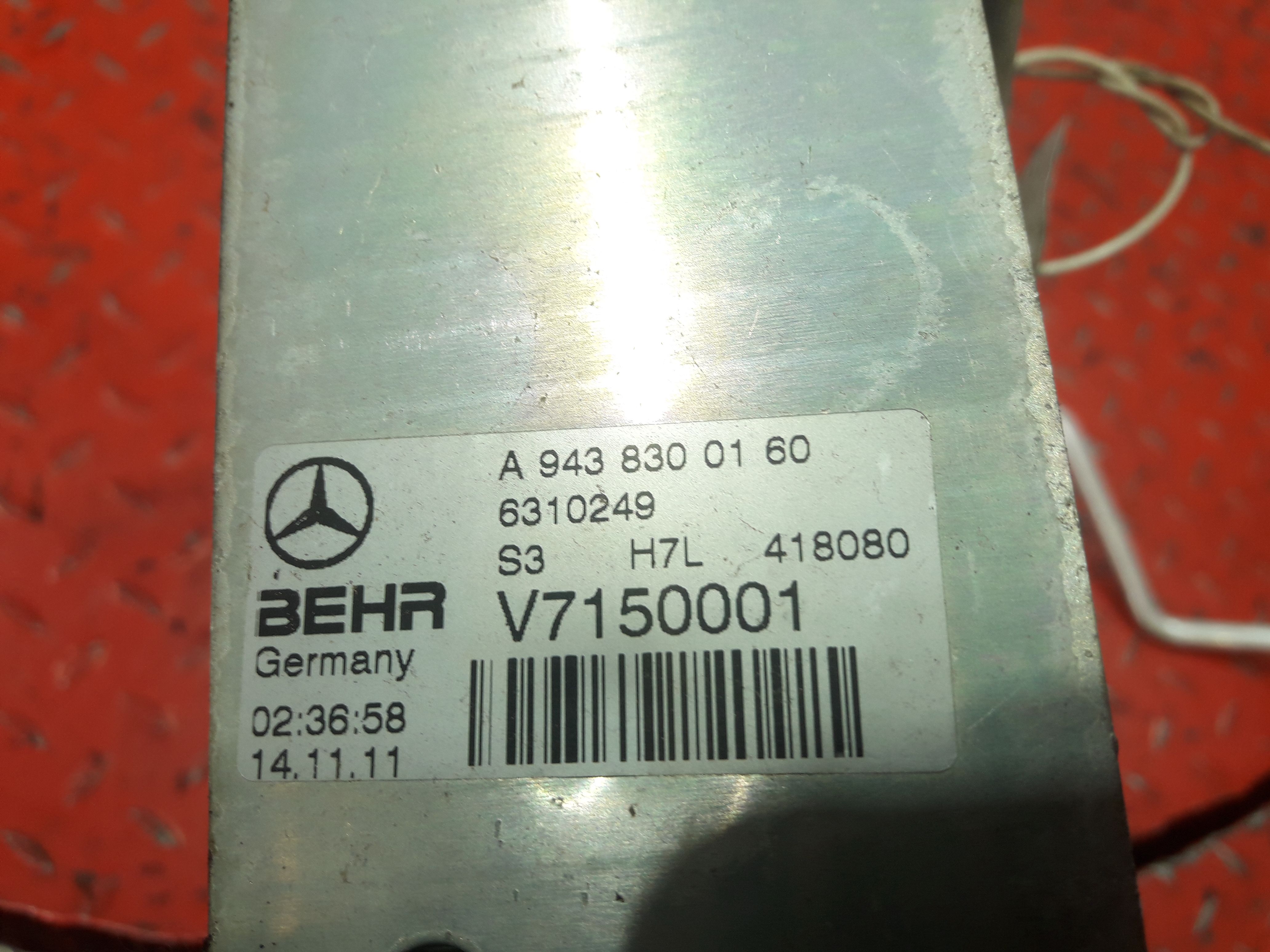 0018308458 MERCEDES Испаритель кондиционера, № XF288597, фото 5