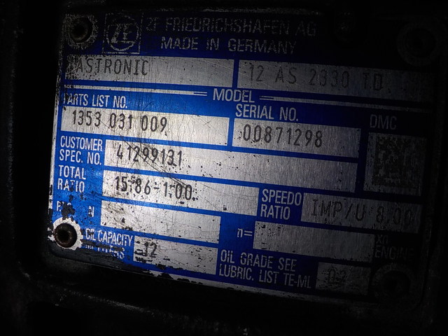 41299131 IVECO АКПП, 12AS2330, Без ретардера, № XF184552, фото 6
