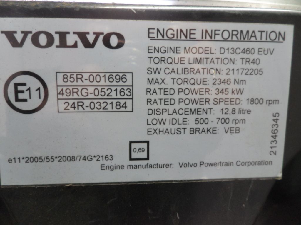21286046 VOLVO Двигатель, D13C, 500 hp, Euro5, № XF213024, фото 10