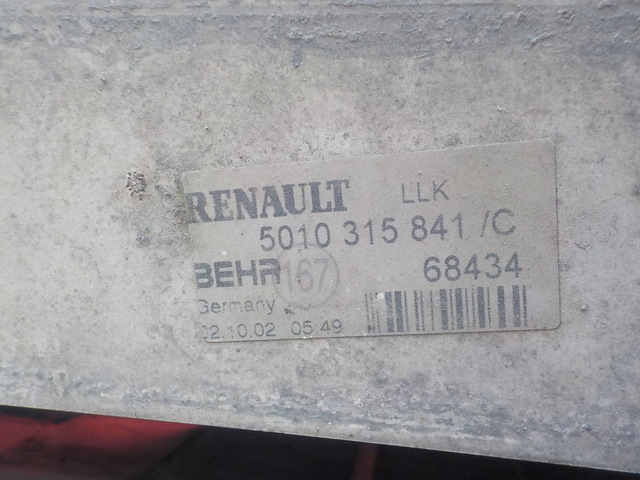 5001858491 RENAULT Интеркулер, № XF216052, фото 6