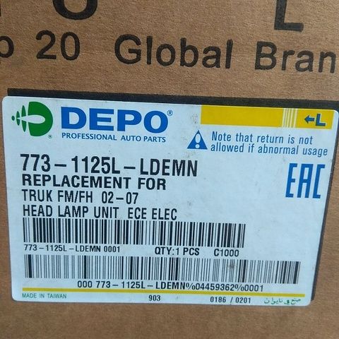 7731125LLDEMN DEPO Фара левая, фото 5