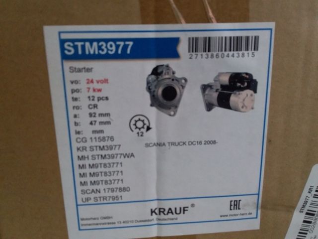STM3977 KRAUF Стартер Scania DC16, фото 7