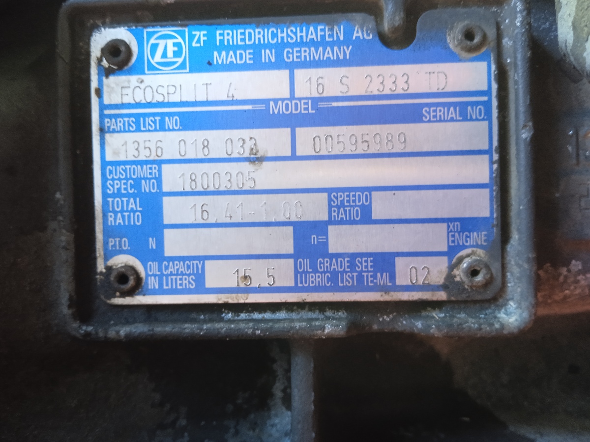 1800305 DAF КПП, 16S2333, Без ретардера, МКПП, № XF420580, фото 14