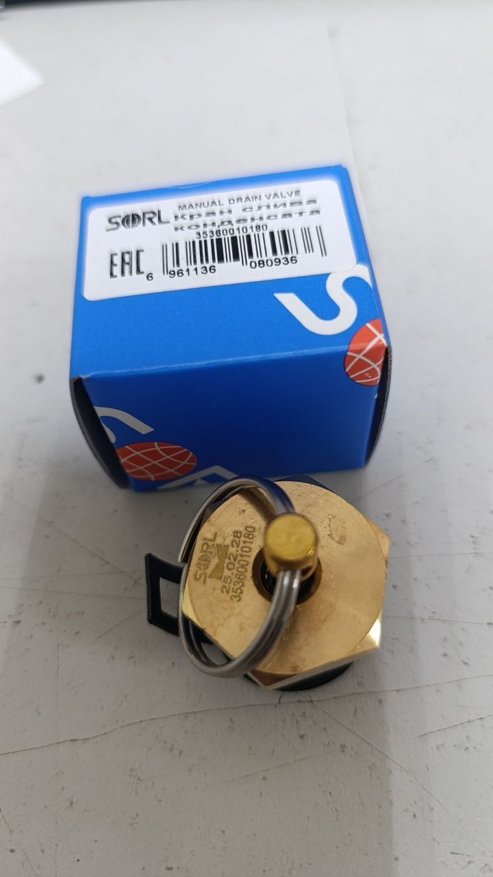 35360010180 SORL Клапан слива конденсата, M22, уплотнение+, шайба+, BPW BPW, фото 1