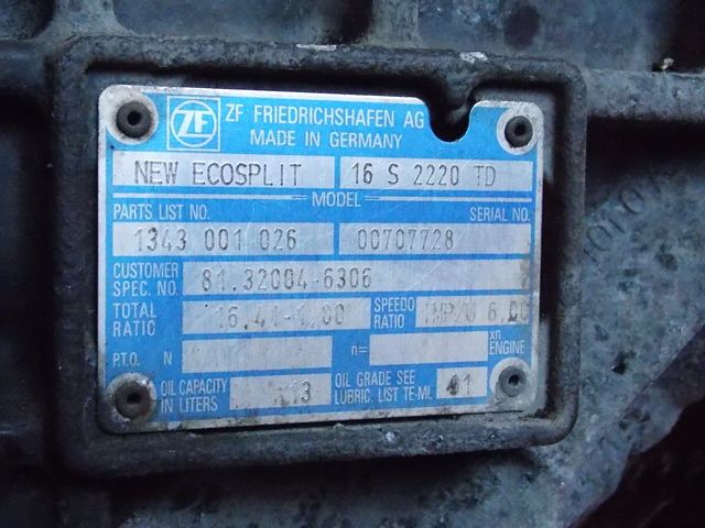 81320046306 MAN КПП, 16S2220, Без ретардера, МКПП, № XF325539, фото 12