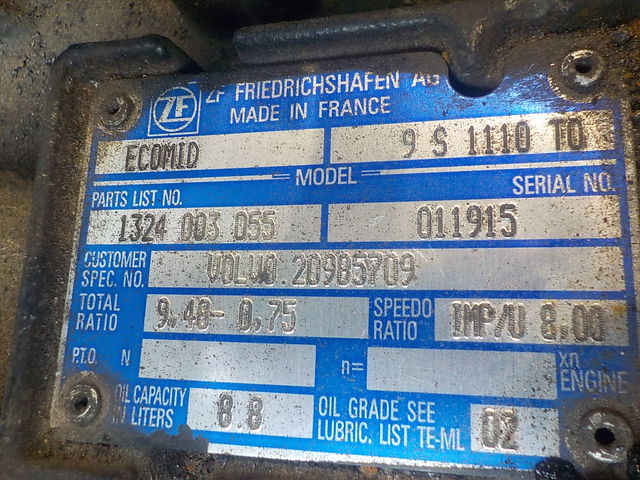 20985709 VOLVO КПП, 9S1110, Без ретардера, МКПП, № XF144298, фото 7
