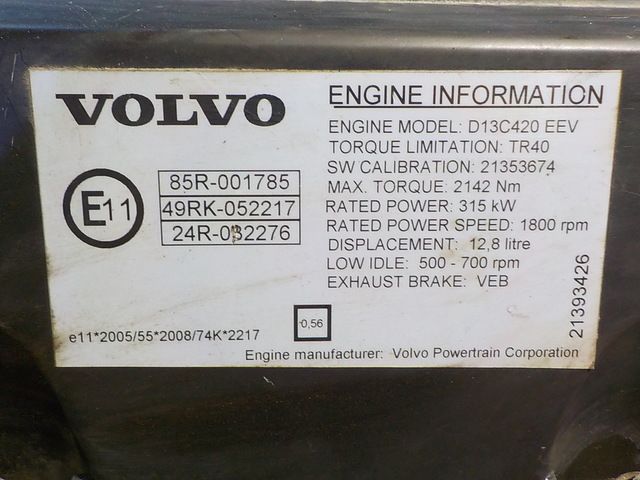 21286046 VOLVO Двигатель, D13C, 500 hp, Euro5, № XF225323, фото 10