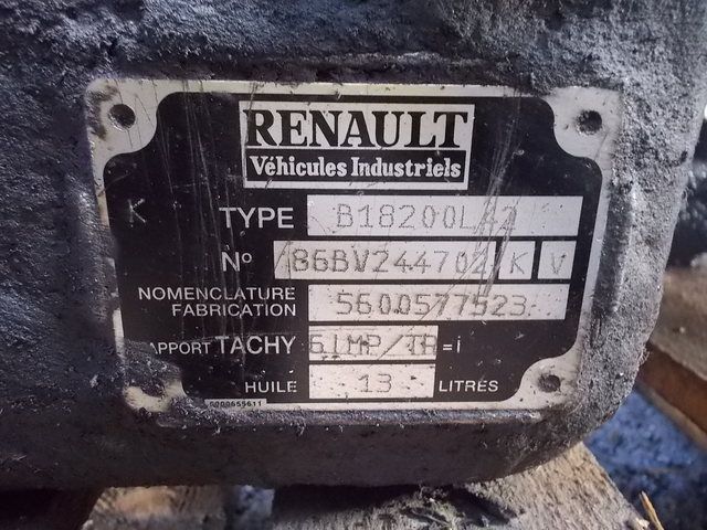 RENAULT КПП, B18, Без ретардера, МКПП, № XF74942, фото 1