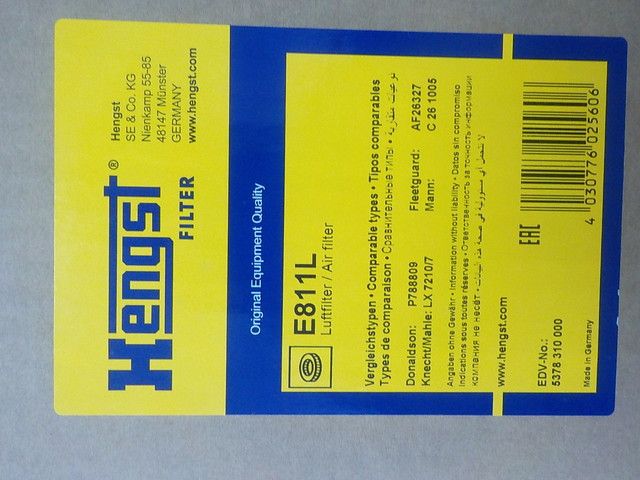 E811L HENGST FILTER Фильтр воздушный, фото 5