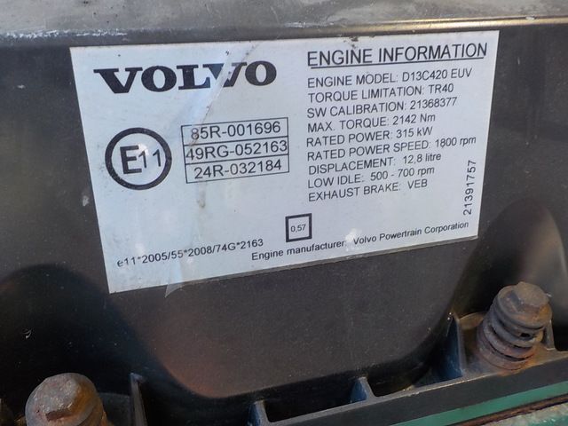 21286046 VOLVO Двигатель, D13C, 500 hp, Euro5, № XF286416, фото 10