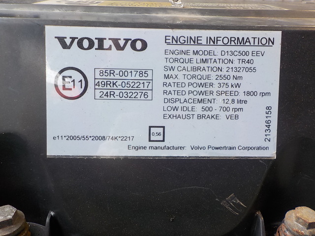 21286046 VOLVO Двигатель, D13C, 500 hp, Euro5, № XF300061, фото 10