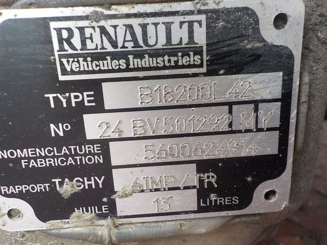 RENAULT КПП, B18, Без ретардера, МКПП, № XF120553, фото 9