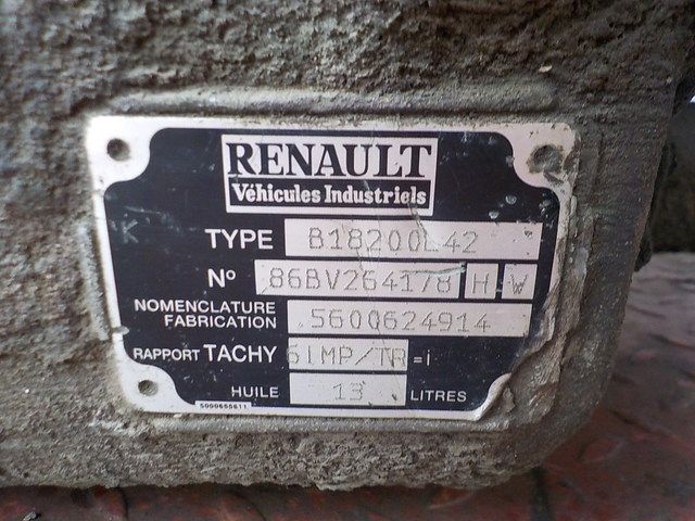 RENAULT КПП, B18, Без ретардера, МКПП, № XF35838, фото 10