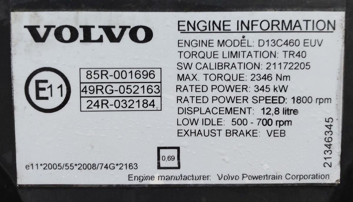 21286046 VOLVO Двигатель, D13C, 500 hp, Euro5, № XF422856, фото 11