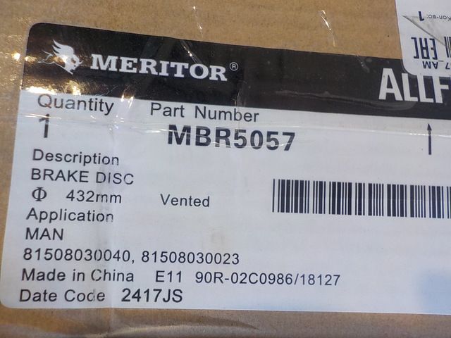 MBR5057 MERITOR Диск тормозной, фото 4