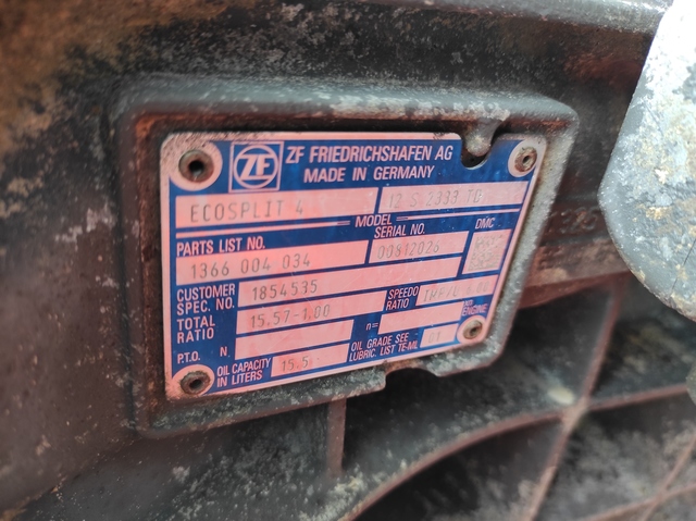 1854535 DAF КПП, 12S2333, Без ретардера, МКПП, № XF382681, фото 10
