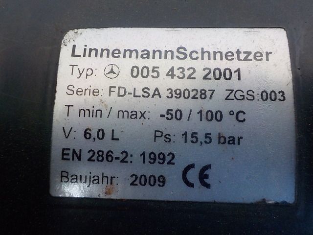 0054322001 MERCEDES Ресивер воздушный, № XF138979, фото 4
