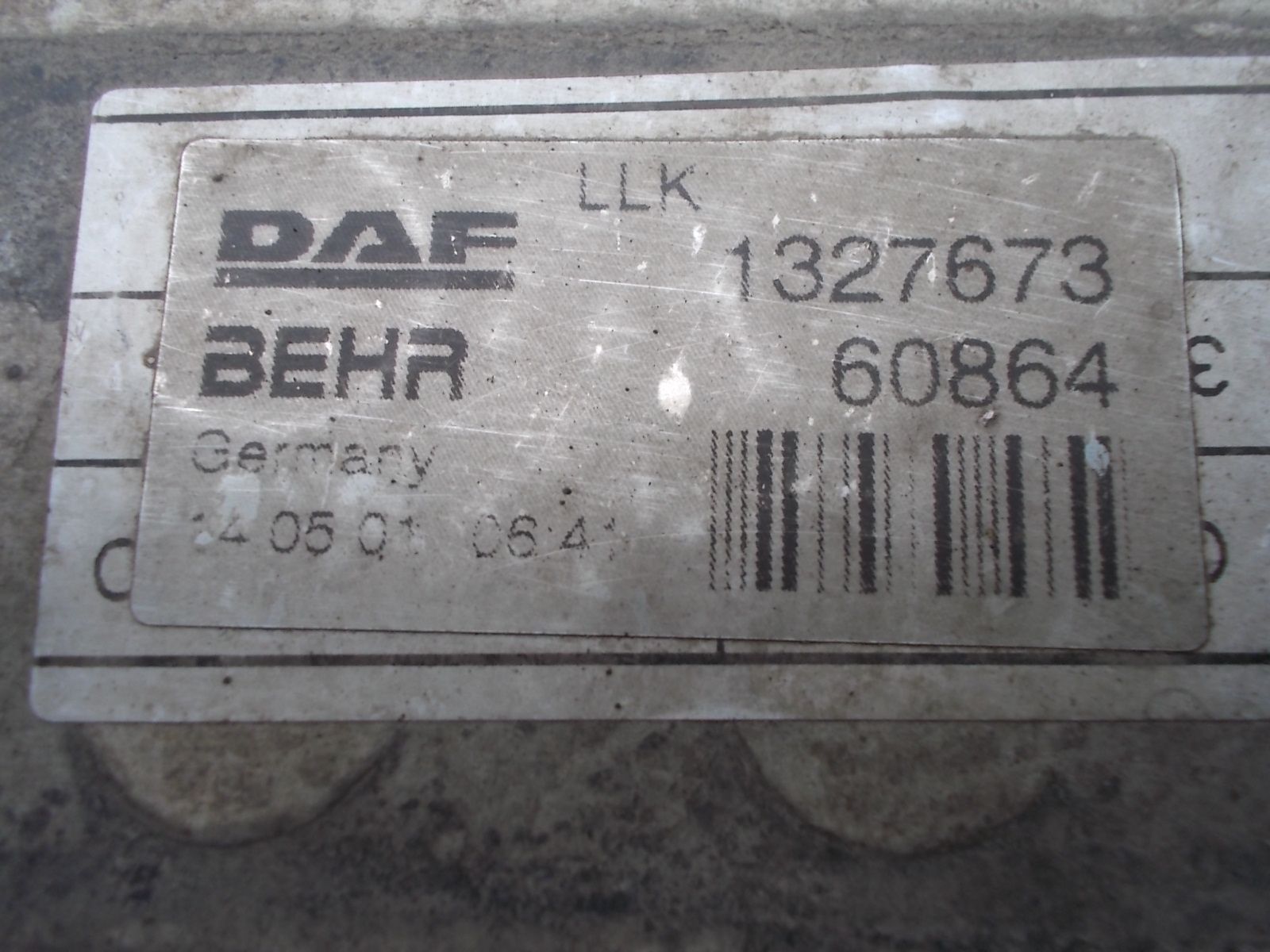 1327673 DAF Интеркулер, № XF80378, фото 3