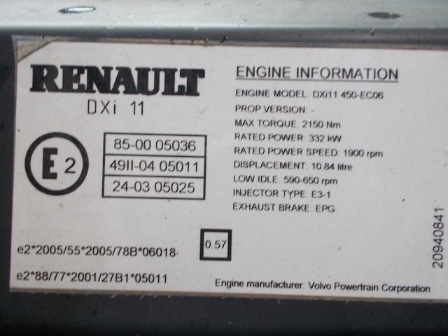 RENAULT Двигатель, DXi11, 450 hp, Euro5, № XF53697, фото 9